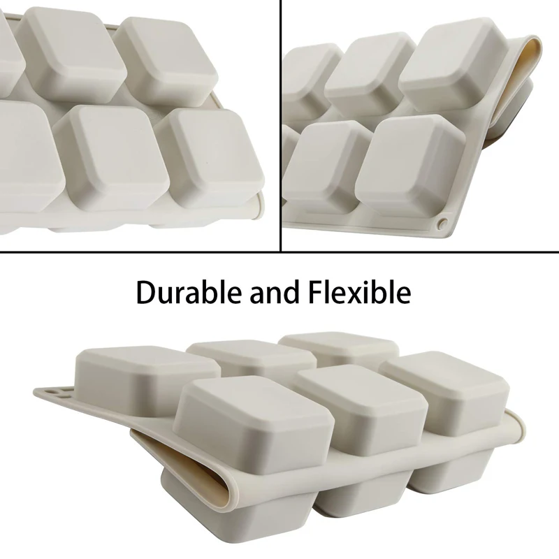 1 Pack Silicone Soap Molds 9 Cavities Square Soap Mold DIY Handmade Silicone Baking Mold Moulds for Making