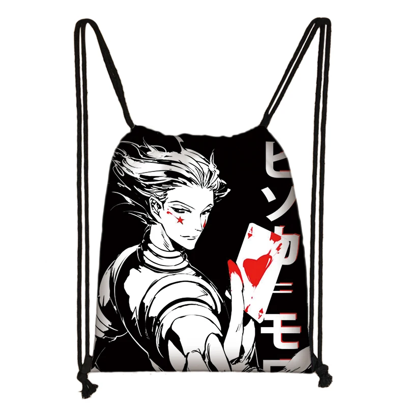 Anime HUNTERxHUNTER Backpack Hunter X Hunter Women Drawstring Bag HXH Killua Zoldyck Gon Freecss Chrollo Girl Storage Travel Bag stylish backpacks for teenage girl Stylish Backpacks