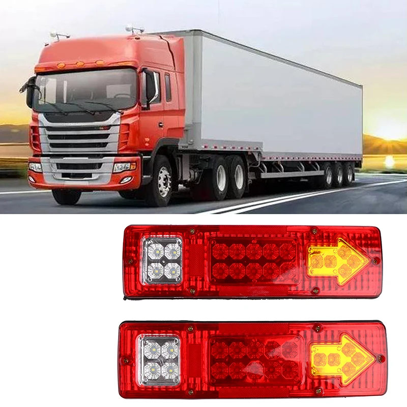 

2x 46 LED Truck Tail Light Bar Reverse Running Taillight For Truck Boat Camper