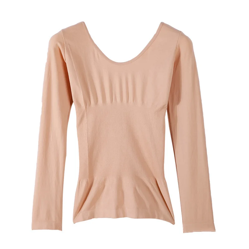 

Women Autumn Underwear V Neck Long Sleeves Slim Fit Thin Warm Skinny Pullover Tops JS26