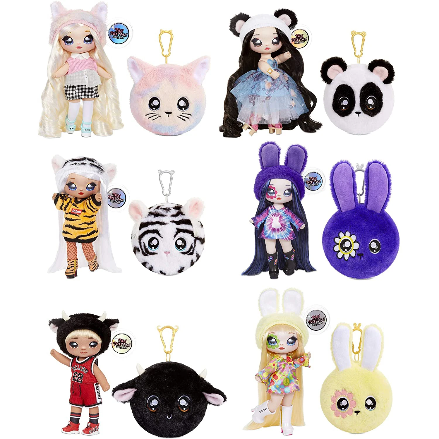 6/PCS Lol Surprise Dolls MGA Entertainment Na! Na! Na! Surprise 2 In 1  Fashion Doll Plush Toys Cute Purse Series Suit Kids Toys|Dolls| - AliExpress