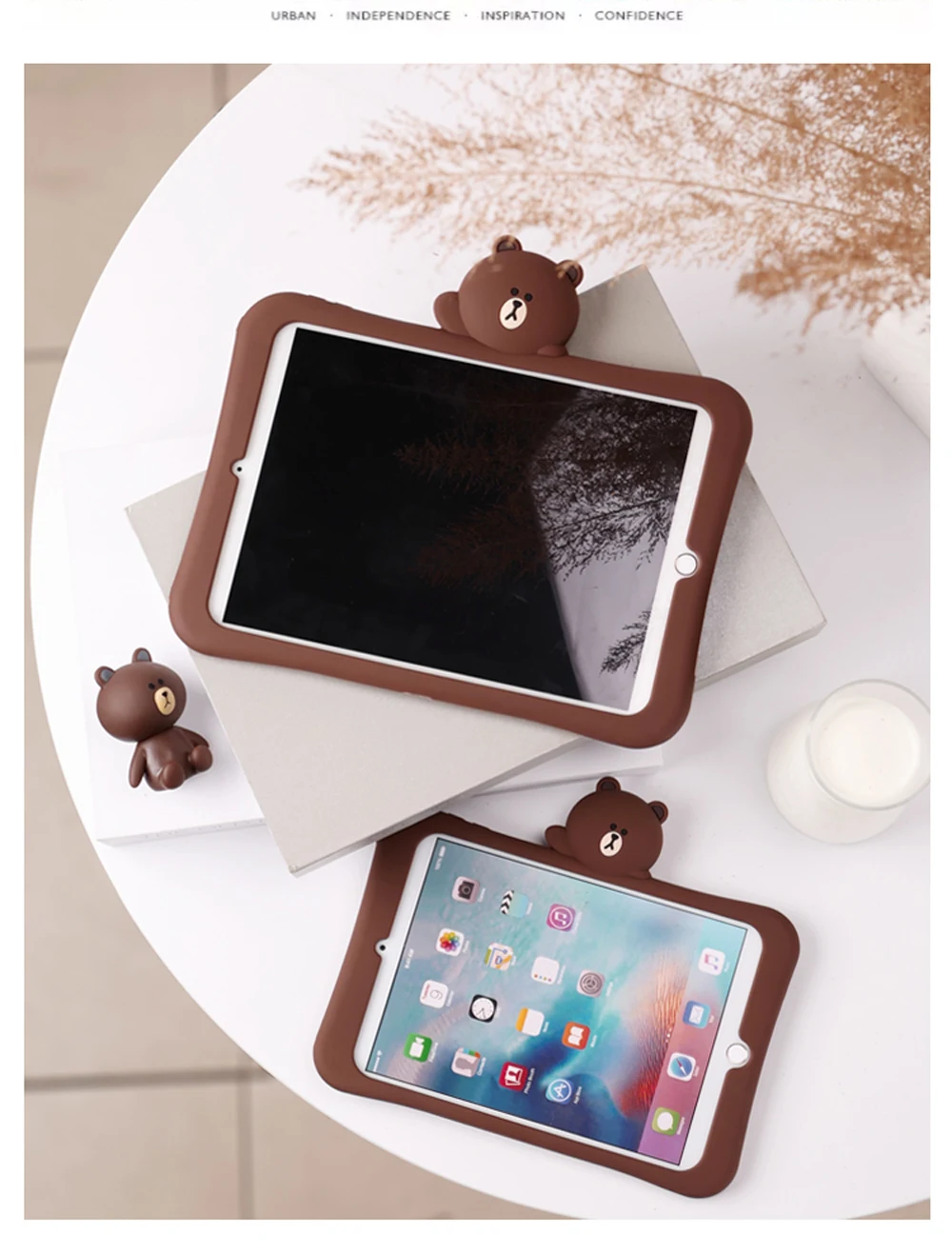 Медведь Чехлы для планшетов для iPad Mini 3, 4, 5, iPad Air 1 2 Новые Pro 9,7 10,5 A1893 A1491 A1852 Мягкий противоударный красивый чехол с полной защитой