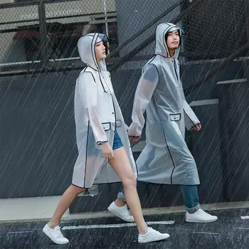 

Raincoat Transparent Raincoat Unisex EVA Accessories Hooded Hiking Emergency Convenient Rain Coat Hood Poncho Cover Camping