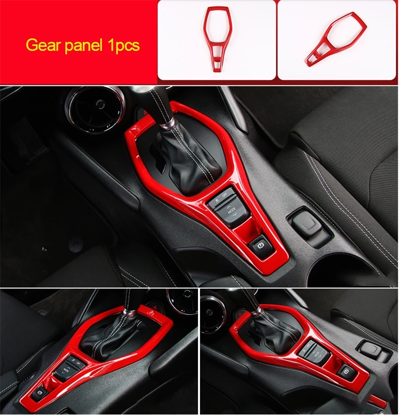 

For Chevrolet Camaro Bumblebee 2017-2020 chrome red color Gear shift panel 1pc