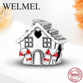 

High quality 925 Sterling Silver House DIY Charms For jewelry making Fit Original Charm European Bracelets Bangles