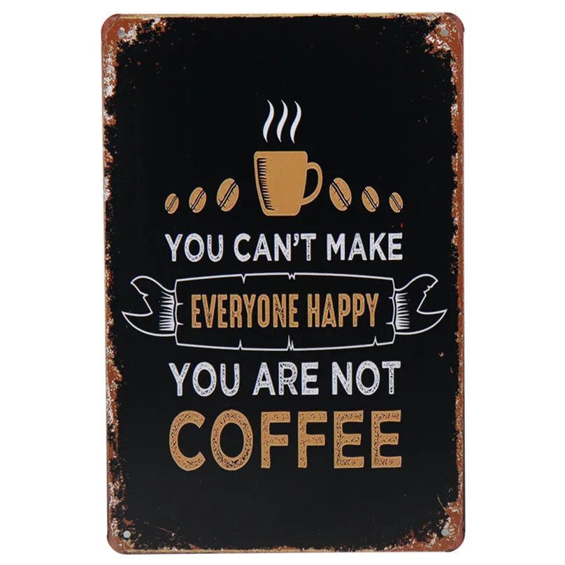 Keep Calm And Make кофейная металлическая пластина винтажная кафе бар Паб Ретро плакат знак наклейки живопись жестяная вывеска Настенный декор H69