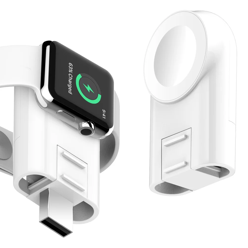 Wireless Charger For Apple Watch Charger 4 3 2 1 Portable Magnetic Multi Angle Fast USB Charging Travel Charger Adapter