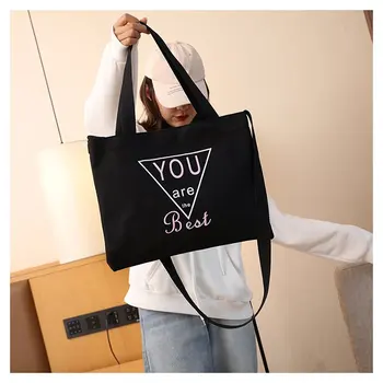 

Shoulder Bag Canvas Tote Bag Convenient Student Tote Bag Fresh Diagonal Bag Literary Ring Diagonal Bag Casual Fashion Travel Bag