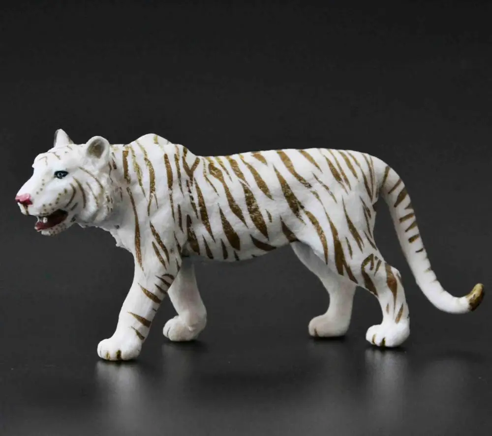 Оригинальная натуральная дикая джунгли, ферма, животное, птица, серия, леопард, кошка, пантера, ягуар, Коллекционная модель, детская игрушка, подарок для детей - Цвет: white tiger