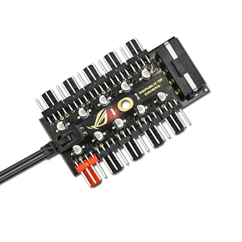 

Adapter Speed Controller Motherboard Computer PWM 1 To 10 Way Cooling Fan Hub Splitter 4 Pin Self Adhesive Parts Connection