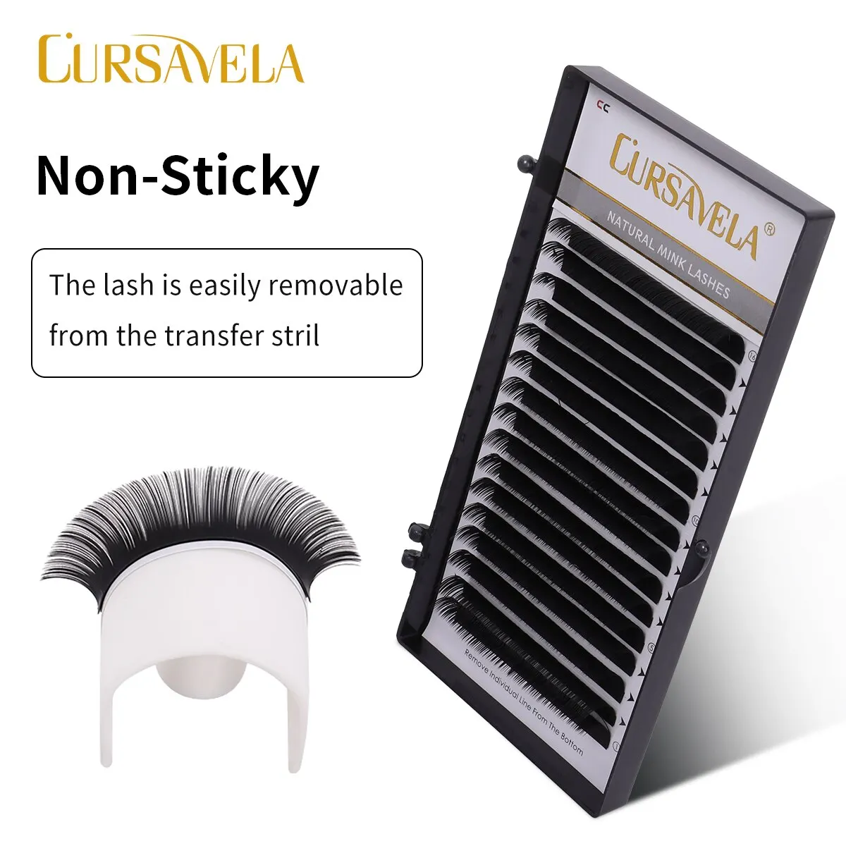 Cursavela Faux Mink Eyelash Extension J Curl Silk Fiber Individual Professionals Classic Natural Lashes Soft Makeup Eyelashes | Красота и