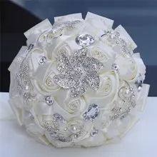 WifeLai-классический букет для невесты, подружки невесты, искусственные цветы, имитация роз, свадебный букет, лента цвета слоновой кости, искусственный букет цветов W288J