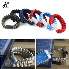 Отдых на природе Пеший Туризм браслет-Паракорд для выживания usb-кабели данных аварийный перезаряжаемый аварийно-спасательных линейный браслет веревочки приспособление для путешествия