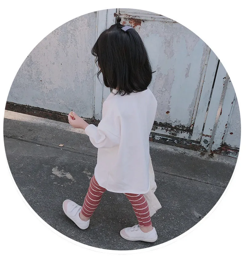 Детский свитер для девочек; повседневные толстовки в Корейском стиле с буквенным принтом для девочек; хлопковый фонарь с рукавами; одежда для малышей; платье; свитер; платье