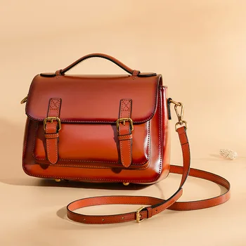 

Simple Style Women Genuine Leather Handbags Shoulder Bag New Design Ladies Vintage Tote Bags For Women Crossbody Bags Handbags