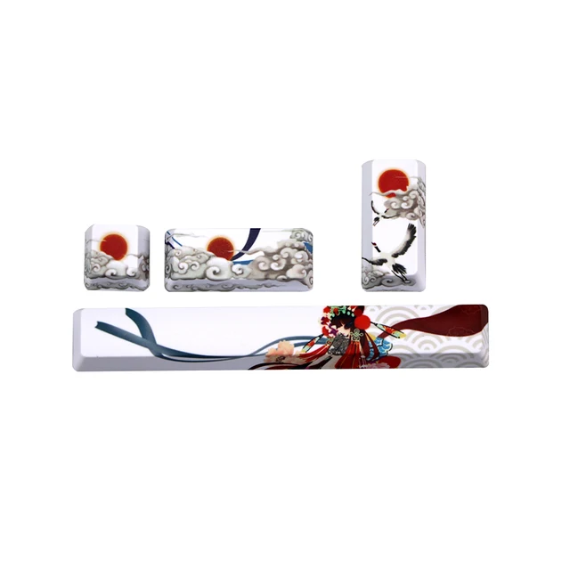 PBT Five sides Dye-subbed keycap Space bar 6.25U ESC Entre keys OEM profile keycaps for diy mechanical keyboard green