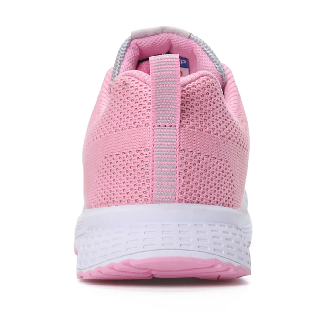 KANCOLLE Ladies Fashion Casual Simple Leisure Mesh Breathable Lace-Up Sneakers Walking Comfortable Outdoor Running Shoe 104#4