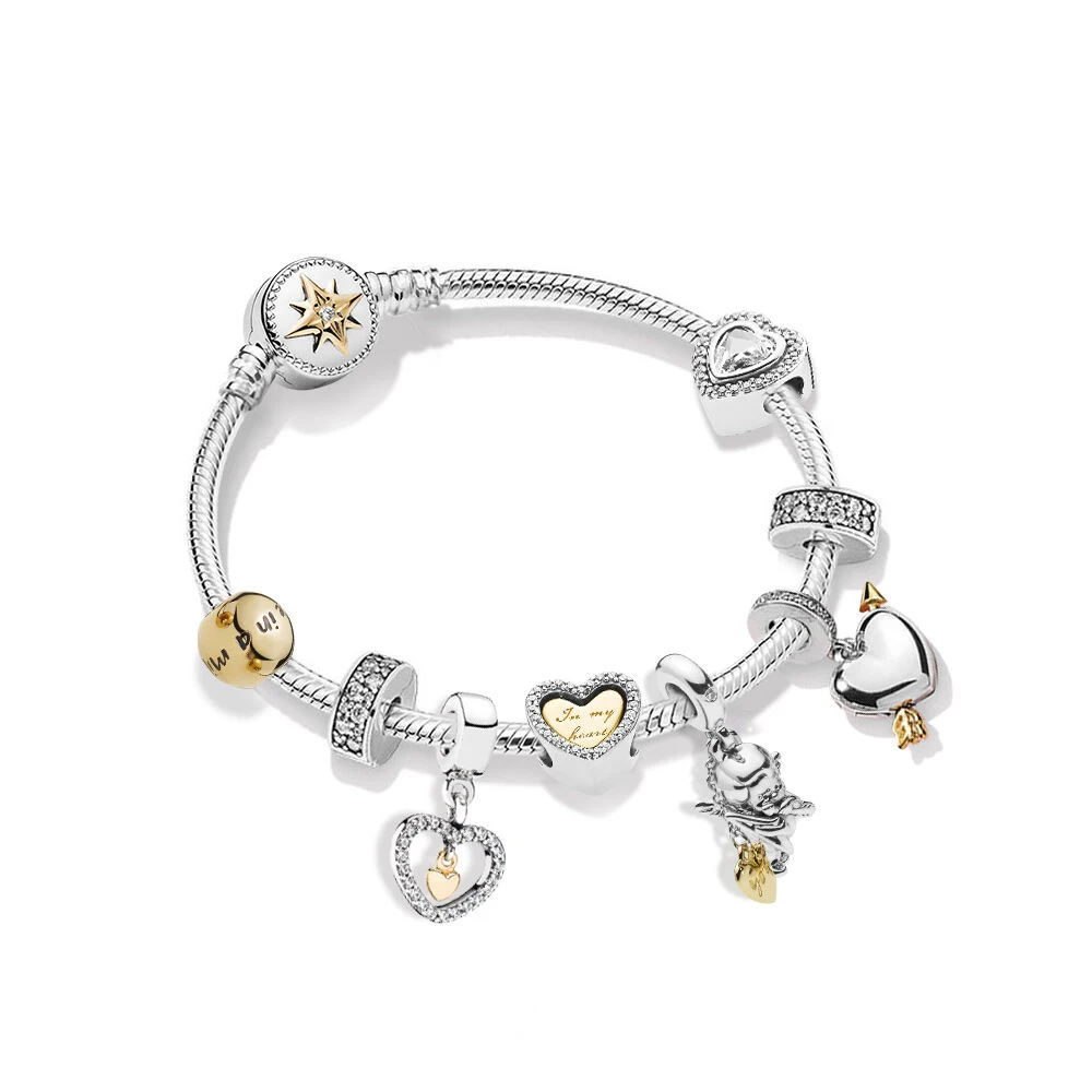 

Kaliyah Shop High Quality Original 1:1 100% 925 Sterling Silver New Zt406-1 Sparkly Diamond-Encrusted Heart And Heart Printing B
