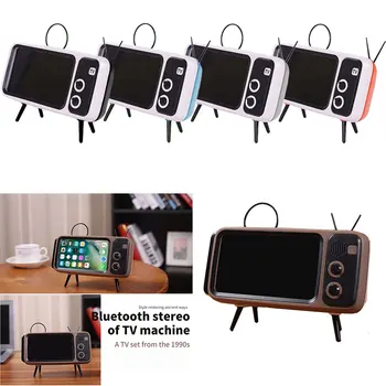 

Newest Retro Portable Wireless Bluetooth Speaker Home TV Mobile Phone Bracket BT Speaker Audio Suitable For Phone Holder Stand