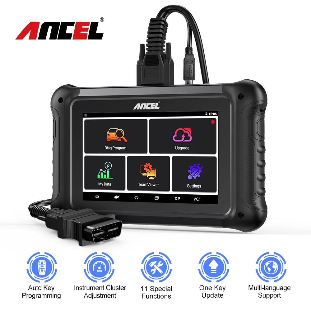 Ancel Dp500 Obd2 Car Key Programmer Immobilizer Cluster Calibration