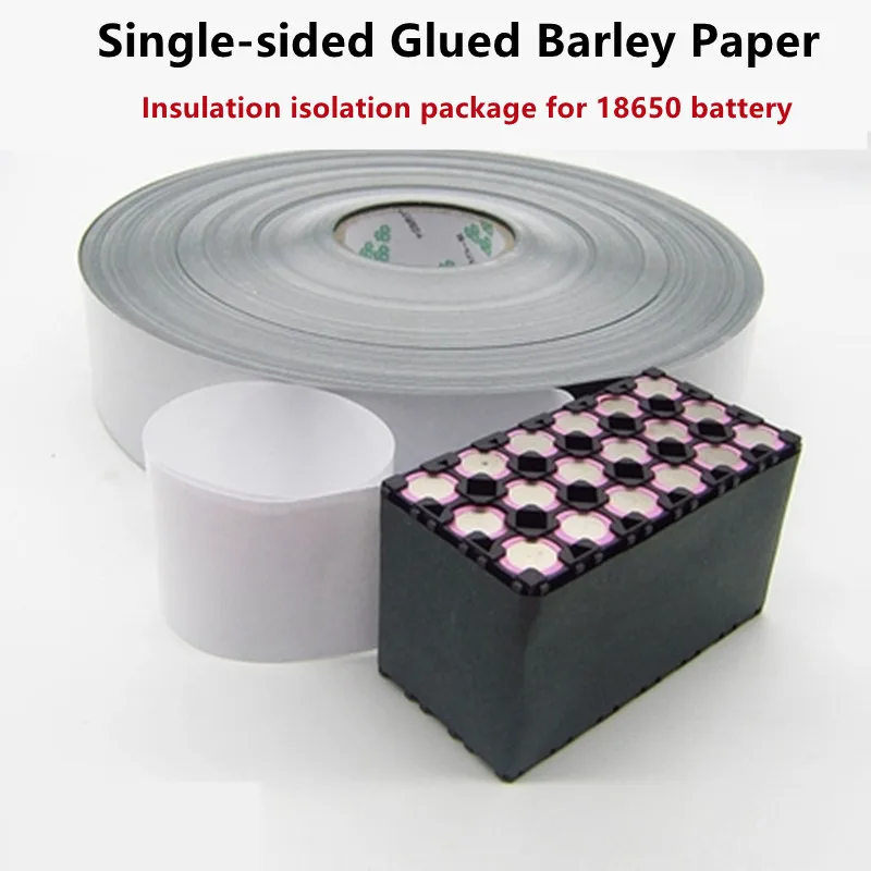 1M/LOT Highland Barley Paper 18650 Lithium Battery Pack Width 65MM  Green Shell Paper Self-adhesive Insulating Paper