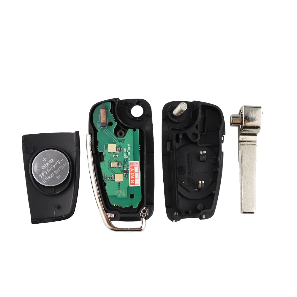 YIQIXIN 3 BUTTON FLIP FOLDING REMOTE CAR KEY 315/433MHZ 8E0837220R/8E0837220AF GLASS ID48 8E CHIP FOR AUDI A2 A3 A4 A6 A6L A8 Q7