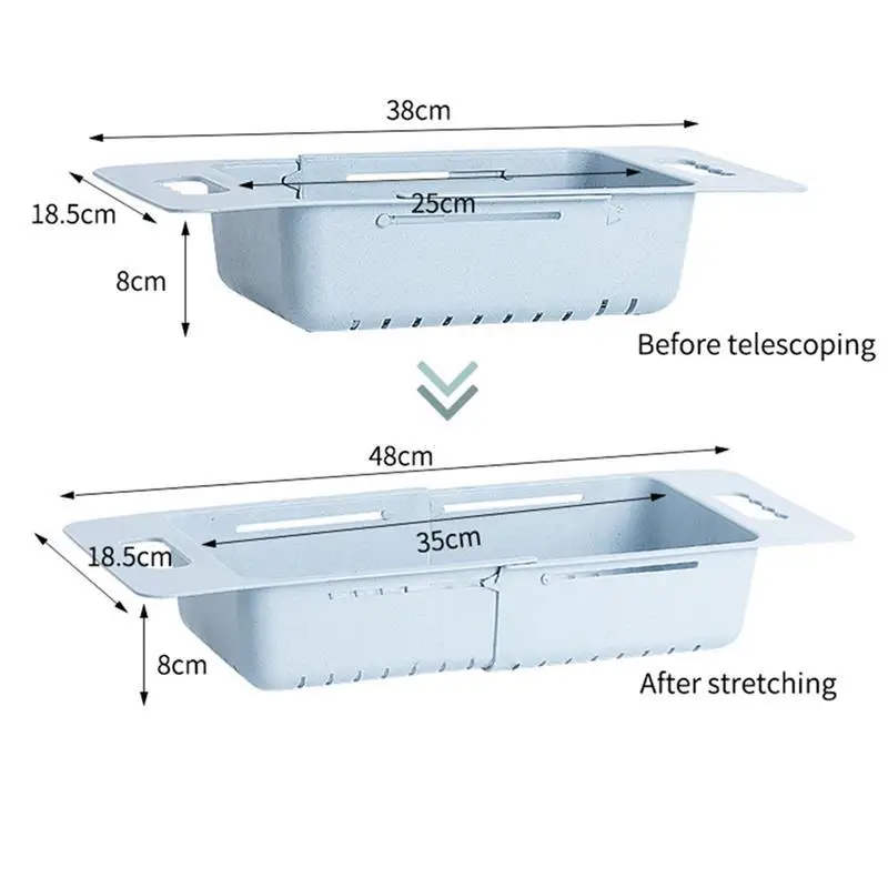 Collapsible Kitchen Colander Fruit Vegetable Strainer Drainer Washing Basket Plastic Drain Vegatable Basket Food Drainer Tools