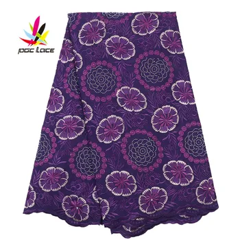 

Austria Lace Fabric Swiss Voile Embroidered Malaysia Mesh Cotton Net Natural Cotton Flower Fabrics Nigeria AMY2638B