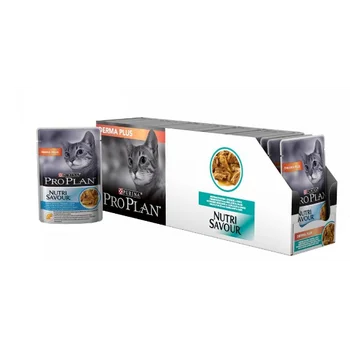 

Pro Plan Derma Plus пауч для кошек с чувствительной кожей (кусочки в соусе), Cat food, for cats, 24*0,085 кг