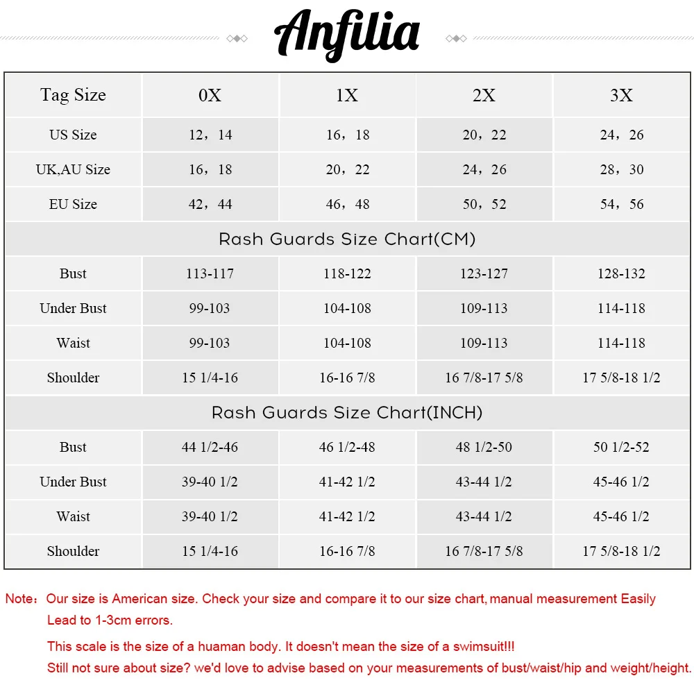 Anfilia Women's Plus Size Short Sleeve Rashguard Shirts UPF 50+ Swimwear Swimsuit UV-Protection Rash Guard Solid Beach Wear