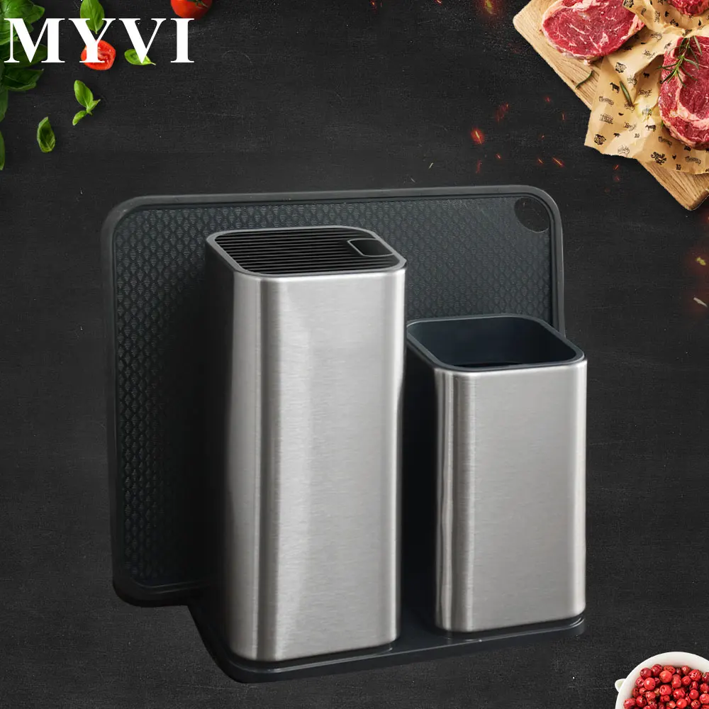 Многофункциональный держатель для кухонных ножей из нержавеющей стали блок
