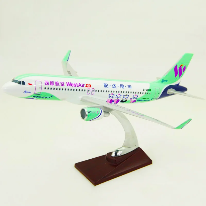 37 см 1:150 масштаб Western Airbus A320 W кронштейн Модель самолета литье под давлением Смола самолет игрушки самолет фанаты подарки дисплей шоу