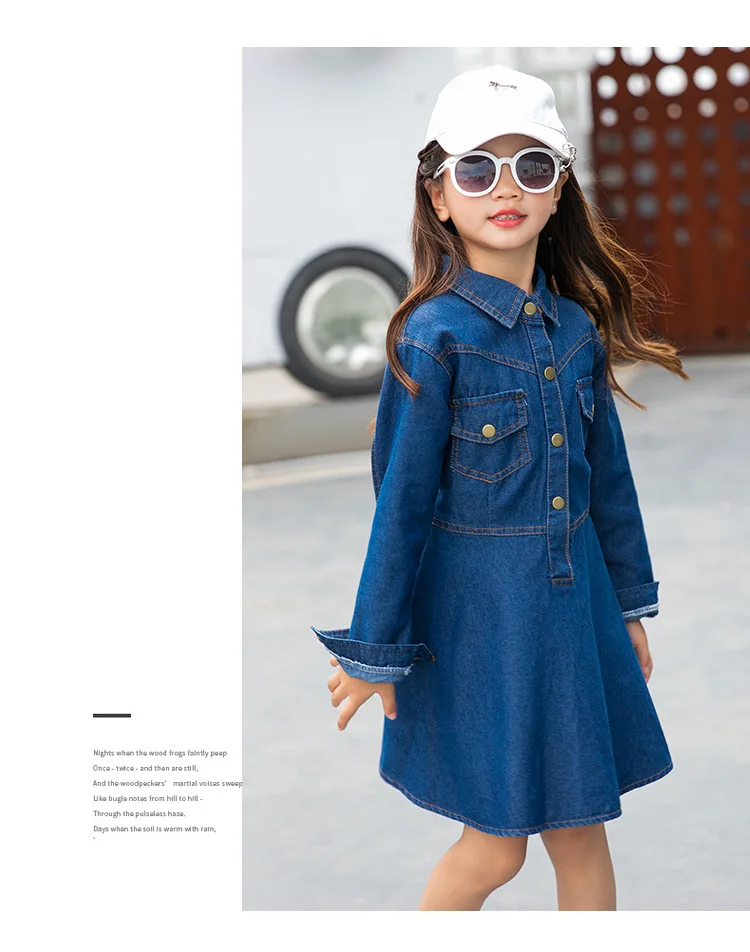 Джинсовые платья для мамы и дочки; Одинаковая одежда с длинными рукавами; платье; коллекция года; Осенняя джинсовая одежда; платье-рубашка для мамы и дочки
