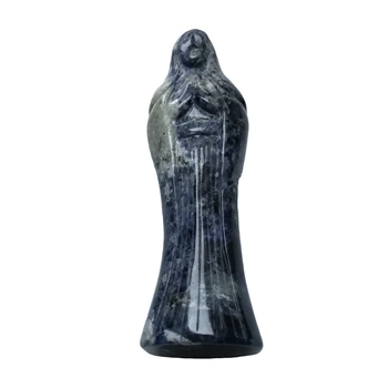 

High Quality Natural Sodalite Goddess Mother Mary Shape Stone Hand Crafted & Polished For Gift &Home Decor WT