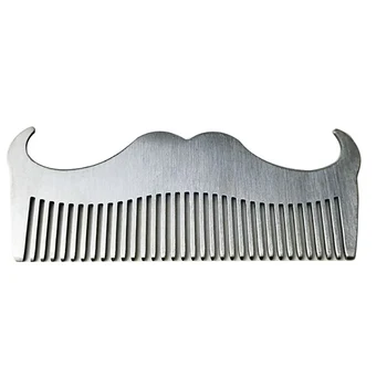 

Stainless Steel Beard Comb Anti-static Mustache Brush Creative Hairdressing Brush Barber Shop Styling Tool 10*4*0.2cm