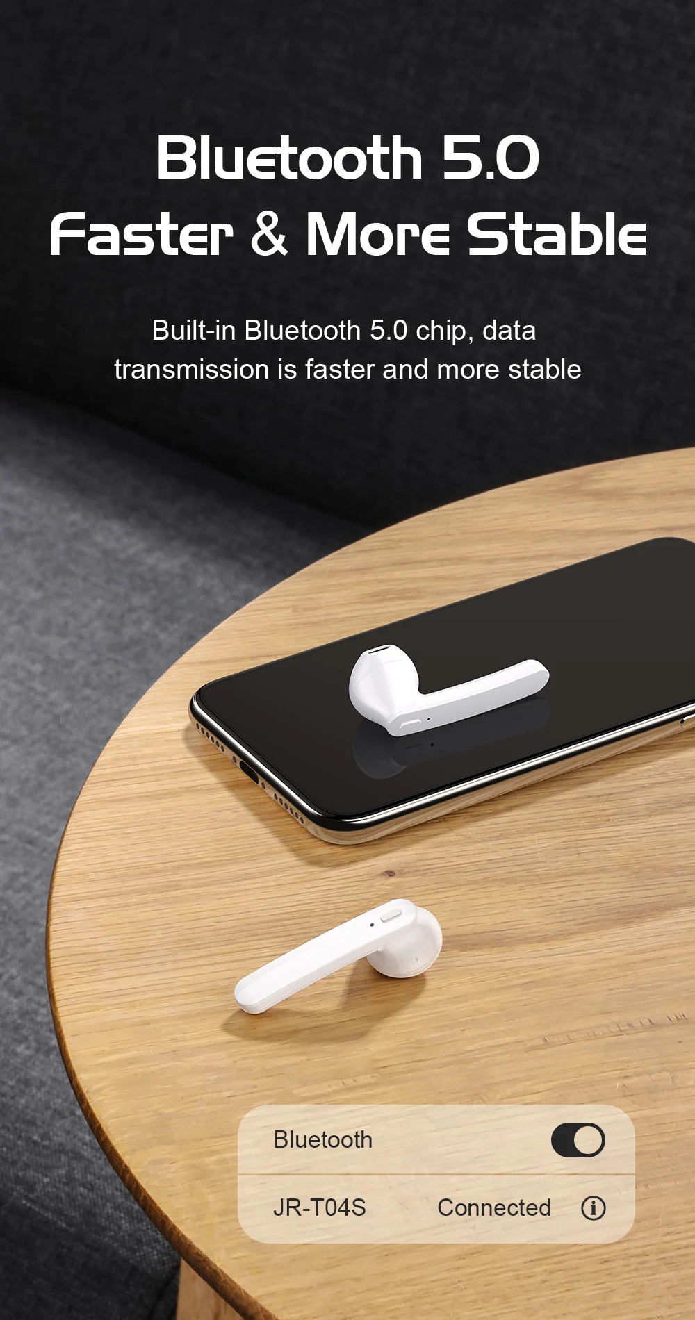 Joyroom TWS Bluetooth 5,0 наушники Беспроводная стереогарнитура шумоподавление Hifi наушники микрофон 500 мА зарядная коробка для Android Ios