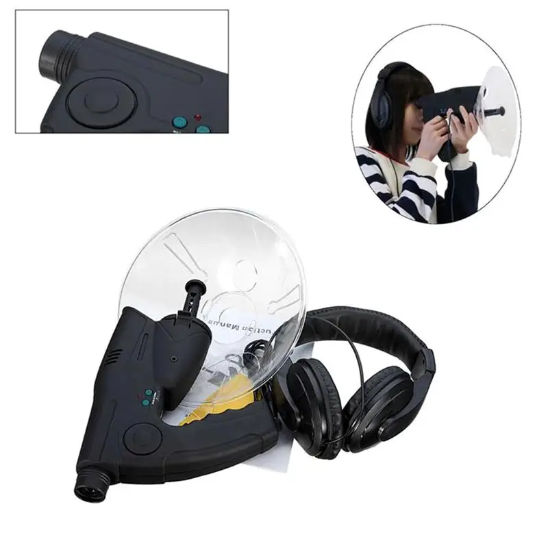 

8X Zoom Monocular Digital Sound Collector Headphone Monocular Elescope Sound Recorder Outdoor Sound Collector Tool