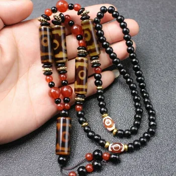 

Old Tibet King Kong 369 eyes old Agate dZi Necklace Pendant Necklace