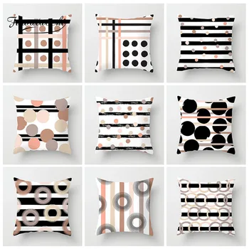 

Fuwatacchi Line Simple Style Cushion Cover Geometric Cross Tile Stripe Pillow Cover Home Bedroom Sofa Decoration Pillowcase