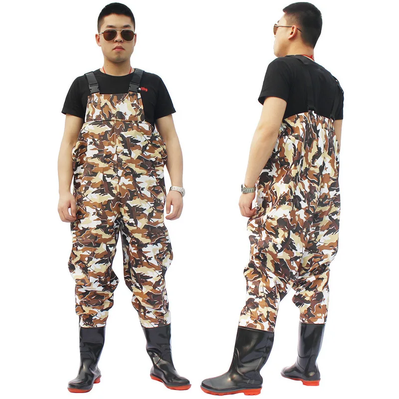 

Waders Half-length "Rain-proof Pants One-piece Water Pants Waterproof Clothes Set Men's Capture Fish pi cha Pants
