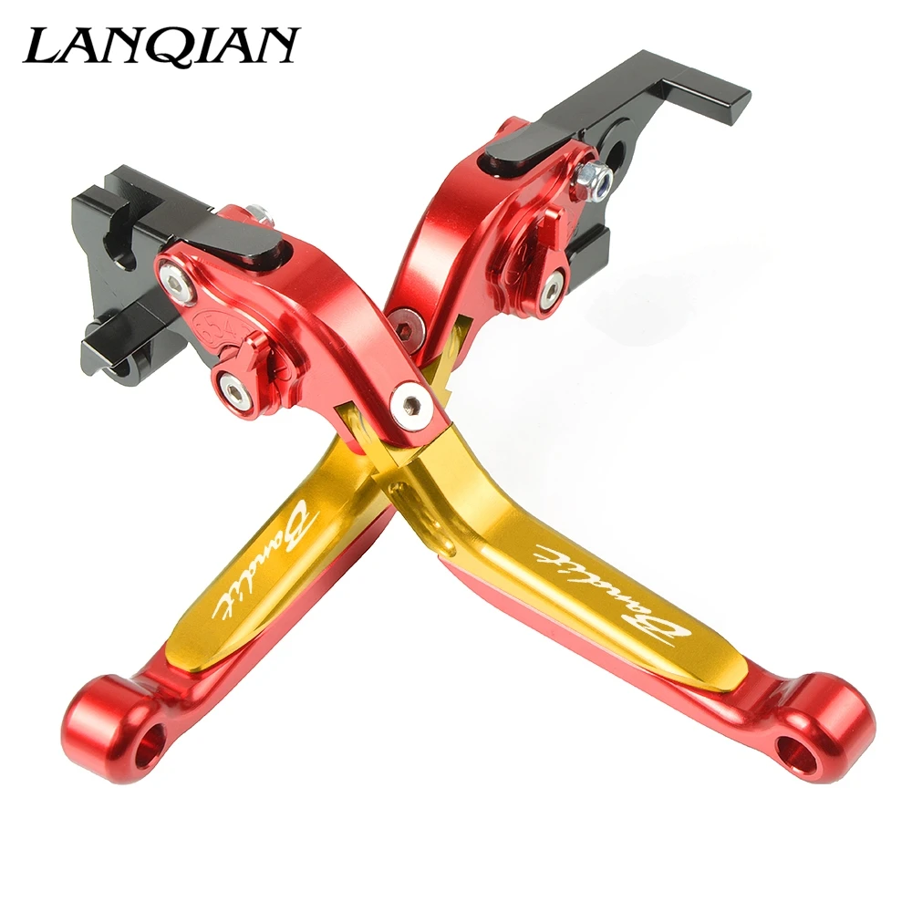 Для Suzuki Bandit 650S с логотипом аксессуары для мотоциклов CNC регулируемые складные удлиняющие тормозные рычаги сцепления - Цвет: BKRDGLRD
