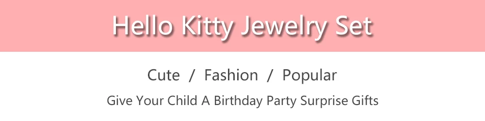 Hello kitty Аксессуары для волос Набор заколки для волос эластичные ленты для волос Детские Девочки ожерелья, браслеты, ювелирные изделия подарки на Рождество и день рождения