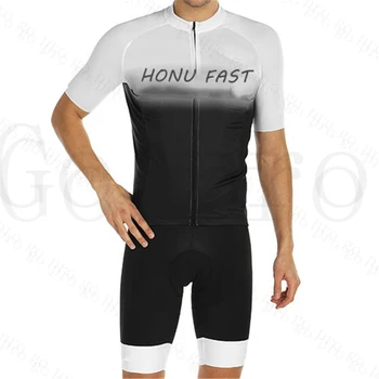 

New Honu Fast Cycling Set Men's Short-sleeved Bike Clothes Mtb Cycling Clothing Triathlon Uniform Jersey Cycling Gobiking Team