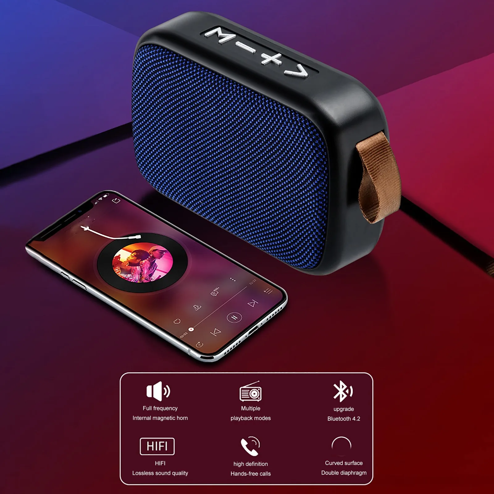 Portable Wireless Bluetooth Stereo SD Card FM Speaker Bluetooth Speaker Portable For Smartphone Tablet Laptop