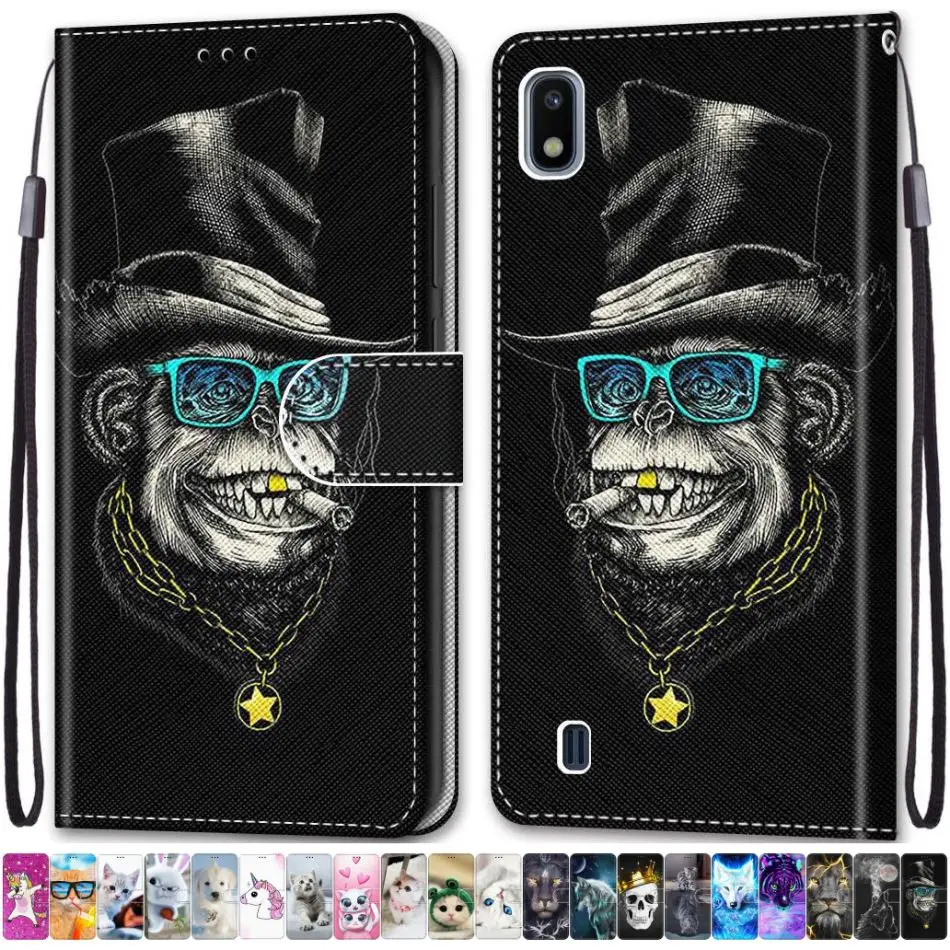 Кожаный флип Fundas милый чехол для телефона для samsung Galaxy Note 10 Plus Note10 S10E S10 Plus S9 S8 S7 S6 S5 лошадь щенок обезьяна DP08F