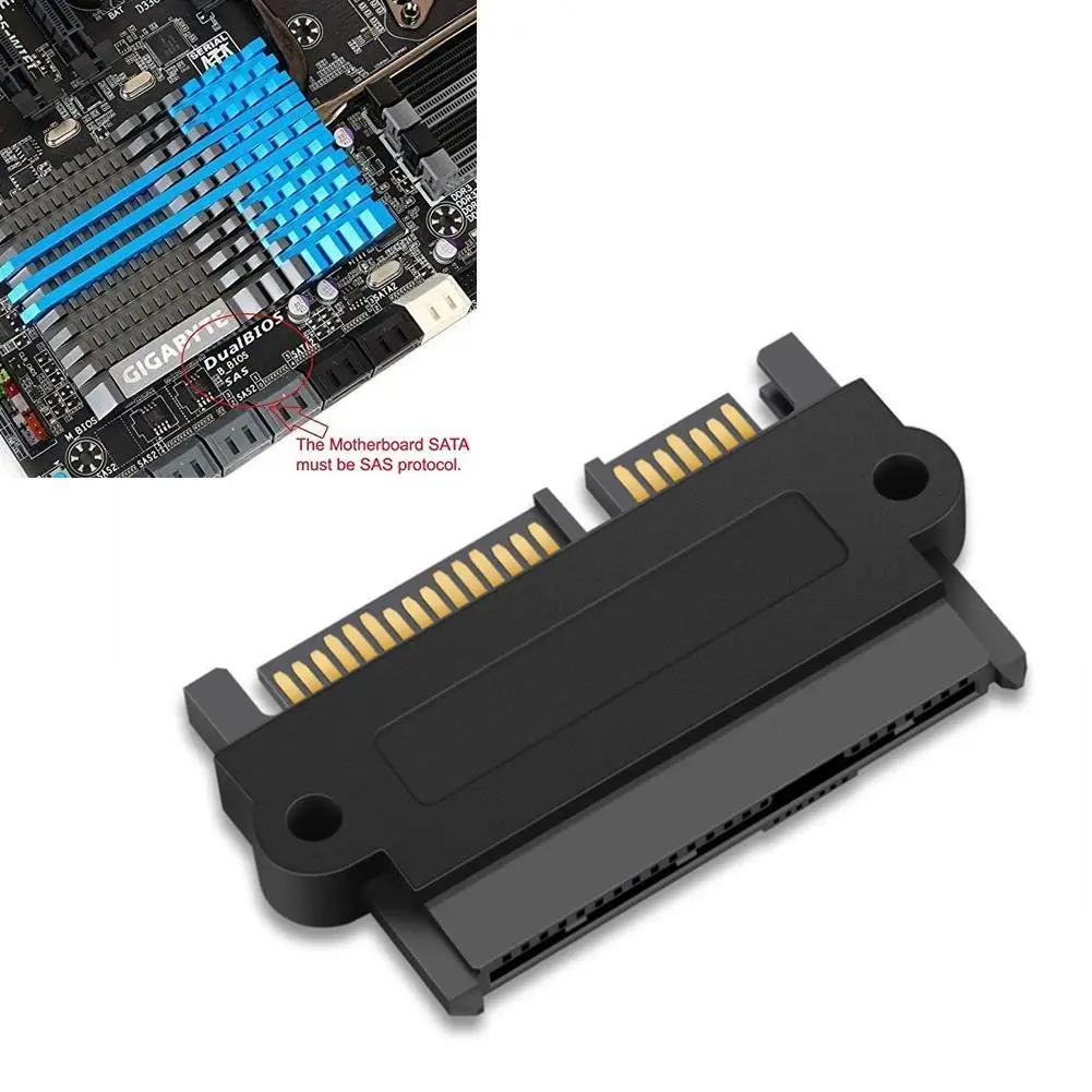 

Professional SFF-8482 SAS To SATA 180 Degree Hard Disk Card Converter Adapter R8W6