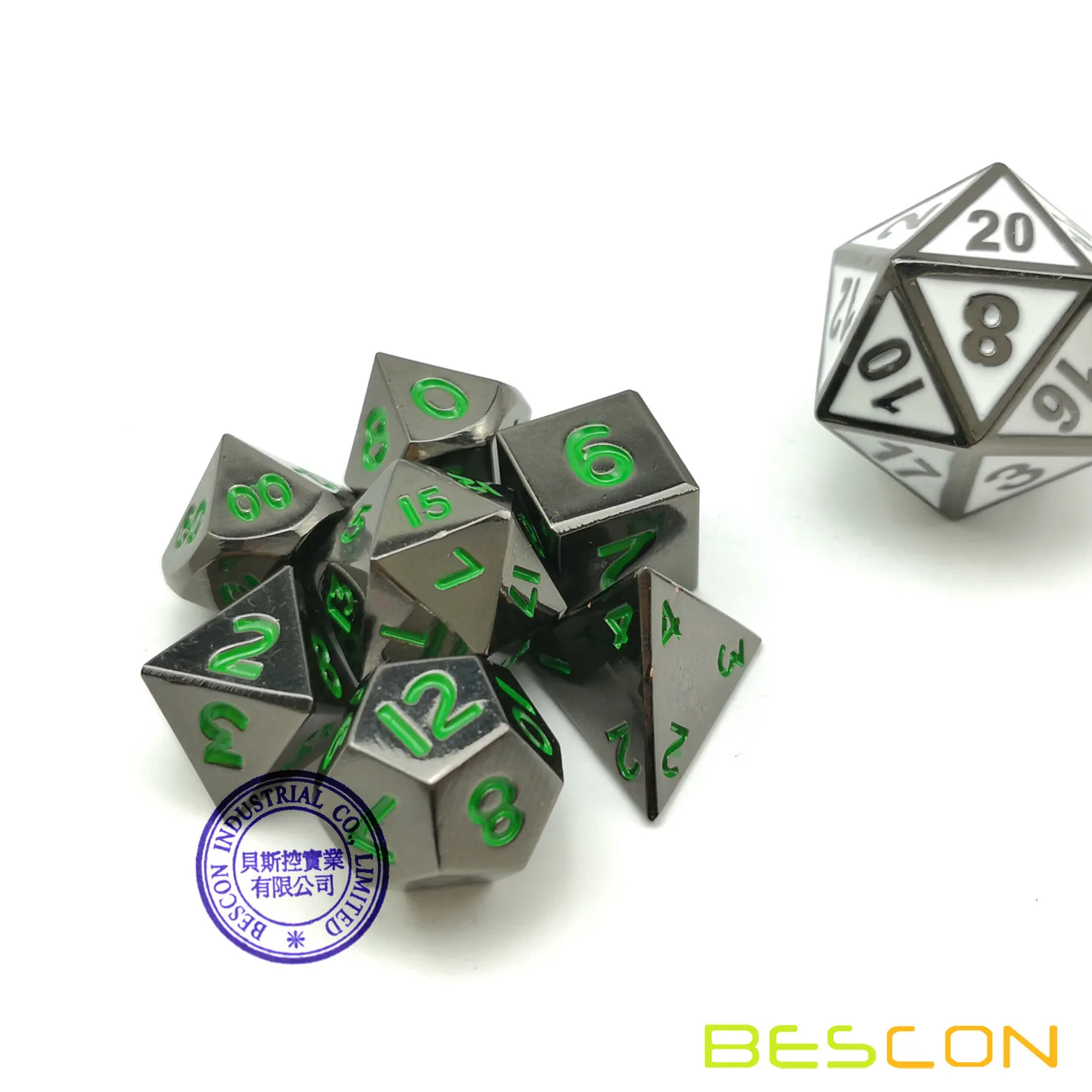 Bescon 10 мм Мини твердые металлические игральные кости Глянцевая металлическая