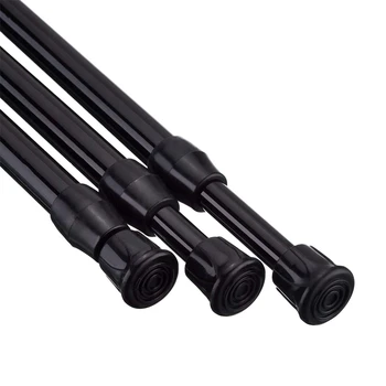 

New 5 Pack Cupboard Bars Tensions Rod Spring Curtain Rod for DIY Projects, Extendable Width, 11.81 to 20 Inches (Black)