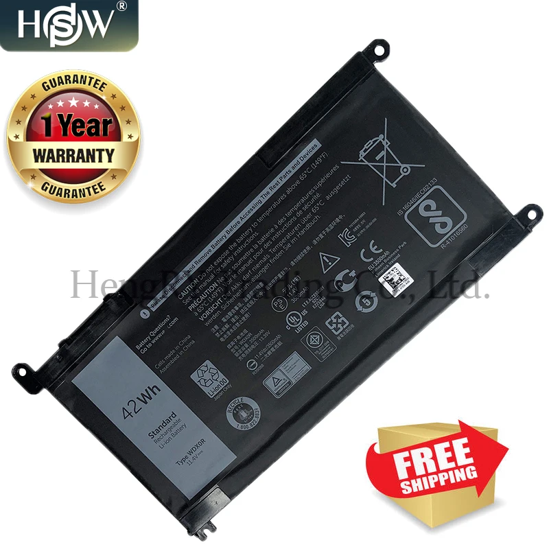 42Wh WDX0R Батарея для Dell Inspiron 15-7560 15 5538 15 5567 15 5568 15 7000 P61F Ins14-7460-D1525G WDX0R T2JX4 3CRH3 11,4 V