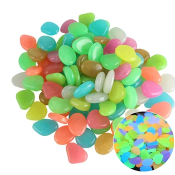 

50pcs Resin Luminous Stones Fish Tank Aquarium Decor Luminous Stones Home Decoration
